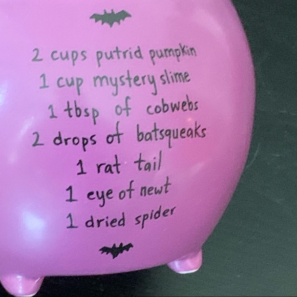 Rae Dunn WITCH’S BREW Double Sided Ceramic Cauldron Mug with Recipe - Purple - Picture 9 of 13